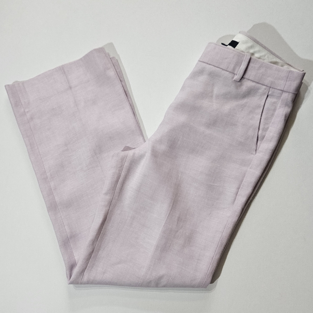 J. Crew Light Lavender Linen Blend Pants